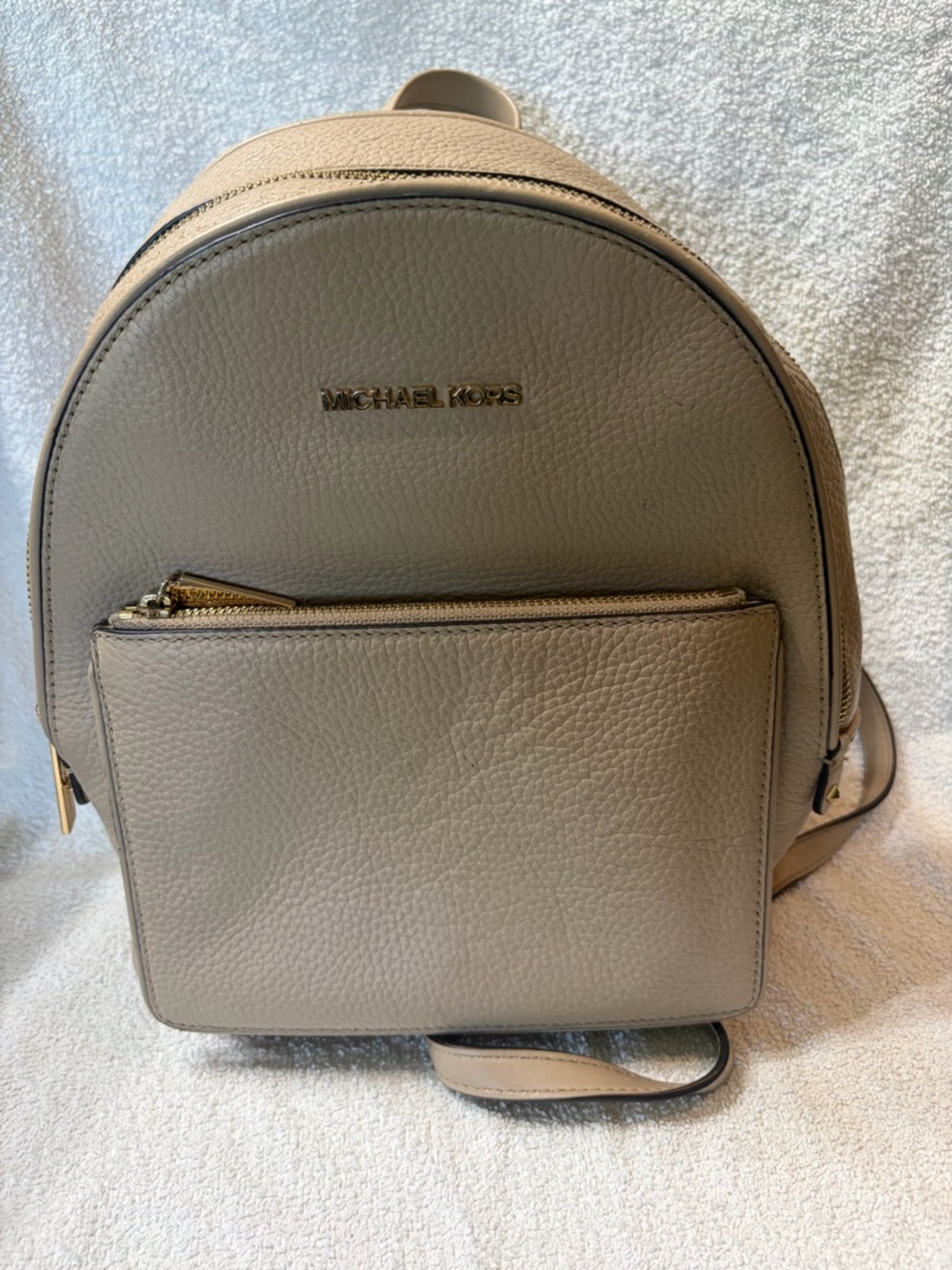 Michael Kors Taupe Leather Mini Backpack